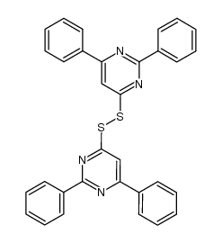 Bis(2,4-diphenyl-pyrimid-6-yl)disulfid Structure