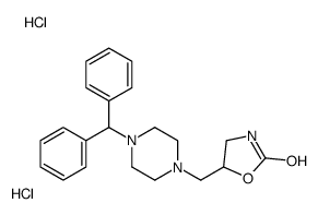 5-[(4-benzhydrylpiperazin-1-yl)methyl]-1,3-oxazolidin-2-one,dihydrochloride结构式