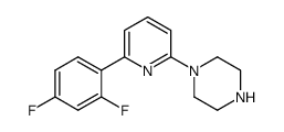 1-[6-(2,4-difluorophenyl)pyridin-2-yl]piperazine Structure