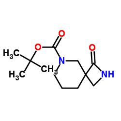 1-氧代-2,6-二氮杂螺[3.5]壬烷-6-甲酸叔丁酯结构式