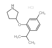 3-(2-Isopropyl-5-methylphenoxy)pyrrolidine hydrochloride结构式