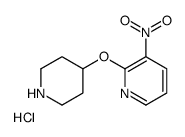 3-Nitro-2-(piperidin-4-yloxy)-pyridine hydrochloride Structure