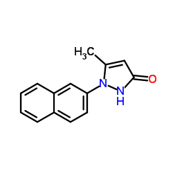 5-Methyl-1-(naphthalen-2-yl)-1H-pyrazol-3-ol结构式