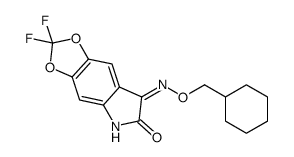 7-(cyclohexylmethoxyamino)-2,2-difluoro-[1,3]dioxolo[4,5-f]indol-6-one结构式