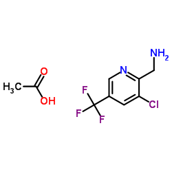 1-[3-Chloro-5-(trifluoromethyl)-2-pyridinyl]methanamine acetate (1:1) Structure
