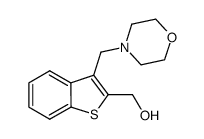 (3-Morpholin-4-ylmethyl-benzo[b]thiophen-2-yl)-methanol结构式