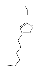 4-hexylthiophene-2-carbonitrile Structure
