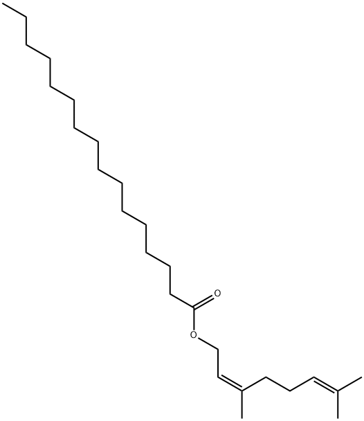 Hexadecanoic acid, (2Z)-3,7-dimethyl-2,6-octadien-1-yl ester Structure