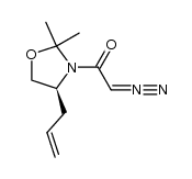 (4S)-3-(diazoacetyl)-2,2-dimethyl-4-(2-propen-1-yl)-1,3-oxazolidine结构式