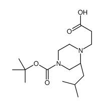 3-[(2R)-4-[(2-methylpropan-2-yl)oxycarbonyl]-2-(2-methylpropyl)piperazin-1-yl]propanoic acid结构式