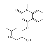 4-[2-hydroxy-3-(propan-2-ylamino)propoxy]-1-methylquinolin-2-one结构式