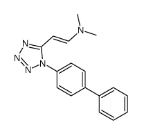N,N-dimethyl-2-[1-(4-phenylphenyl)tetrazol-5-yl]ethenamine结构式