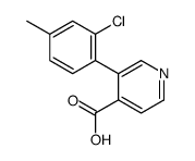 3-(2-chloro-4-methylphenyl)pyridine-4-carboxylic acid Structure