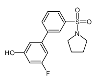 3-fluoro-5-(3-pyrrolidin-1-ylsulfonylphenyl)phenol结构式
