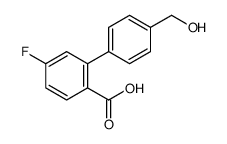 4-fluoro-2-[4-(hydroxymethyl)phenyl]benzoic acid Structure