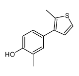 2-methyl-4-(2-methylthiophen-3-yl)phenol Structure