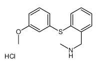 1-[2-(3-methoxyphenyl)sulfanylphenyl]-N-methylmethanamine,hydrochloride Structure