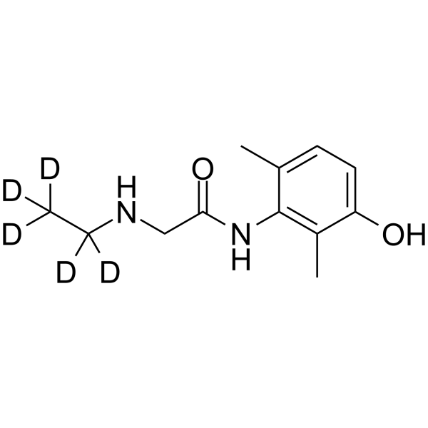 3-Hydroxy-N-desethyl Lidocaine-d5结构式