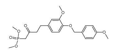dimethoxy 2-oxo-4-(3'-methoxy-4'-p-methoxybenzyloxy)phenylbutylphosphonate结构式