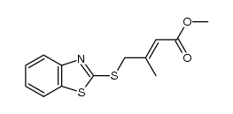 (E)-methyl γ-(benzothiazol-2-thio)-senecioate Structure