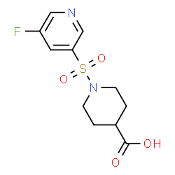 1-(5-fluoropyridin-3-ylsulfonyl)piperidine-4-carboxylic acid structure