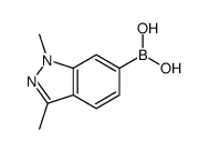 1,3-二甲基-1H-吲唑-6-硼酸结构式