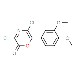 2H-1,4-Oxazin-2-one,3,5-dichloro-6-(3,4-dimethoxyphenyl)-结构式