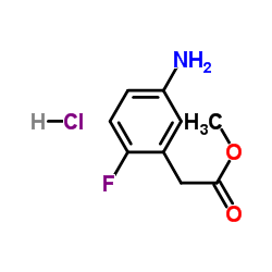 5-Amino-2-fluoro-benzeneacetic acid Methyl ester HCl structure