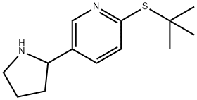 2-tert-Butylsulfanyl-5-pyrrolidin-2-yl-pyridine结构式