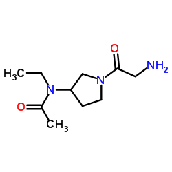 N-Ethyl-N-(1-glycyl-3-pyrrolidinyl)acetamide Structure