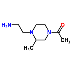 1-[4-(2-Aminoethyl)-3-methyl-1-piperazinyl]ethanone结构式