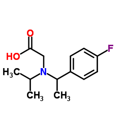 N-[1-(4-Fluorophenyl)ethyl]-N-isopropylglycine Structure