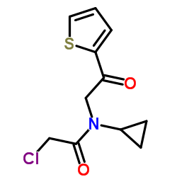 2-Chloro-N-cyclopropyl-N-[2-oxo-2-(2-thienyl)ethyl]acetamide结构式
