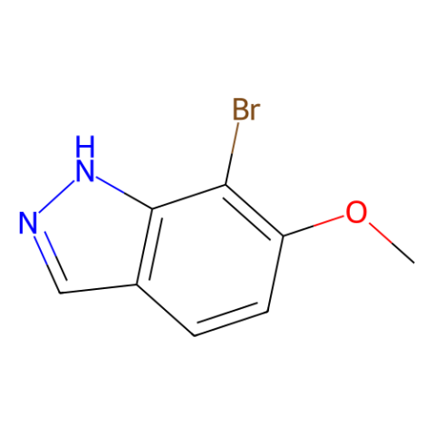 7-Bromo-6-methoxy-1H-indazole结构式