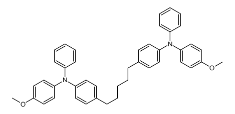 N-(4-methoxyphenyl)-4-[5-[4-(N-(4-methoxyphenyl)anilino)phenyl]pentyl]-N-phenylaniline结构式