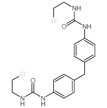 1-(2-chloroethyl)-3-[4-[[4-(2-chloroethylcarbamoylamino)phenyl]methyl]phenyl]urea结构式