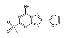 7-Amino-2-(2-furyl)-5-(methylsulfonyl)-[1,2,4]triazolo[1,5-a][1,3,5]triazine structure