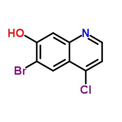 6-Bromo-4-chloro-7-quinolinol结构式