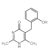 4(3H)-Pyrimidinone,5-[(2-hydroxyphenyl)methyl]-2,6-dimethyl- structure