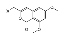 3-(bromomethyl)-6,8-dimethoxyisochromen-1-one结构式