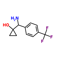 1-{Amino[4-(trifluoromethyl)phenyl]methyl}cyclopropanol结构式