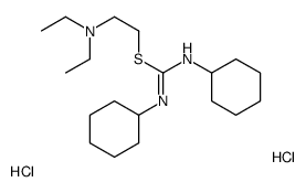 2-(diethylamino)ethyl N,N'-dicyclohexylcarbamimidothioate,dihydrochloride Structure