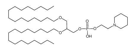 1,2-di-O-hexadecyl-rac-glycero-3-phosphonoxy ethyl piperidium结构式