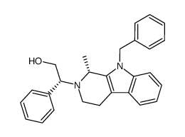 (1R,1'R)-9-benzyl-2-(2-hydroxy-1-phenylethyl)-1-methyl-1,2,3,4-tetrahydropyrido(3,4-b)indole Structure