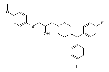 1-[4-[bis(4-fluorophenyl)methyl]piperazin-1-yl]-3-(4-methoxyphenyl)sulfanylpropan-2-ol结构式