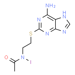2-(N-iodoacetylaminoethyl)thioadenine Structure