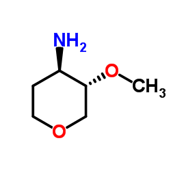 (3S,4R)-3-methoxyoxan-4-amine结构式