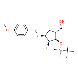 [(1R,2R,3S,4S)-2-[(tert-butyldimethylsilyl)oxy]-3-fluoro-4-[(4-methoxyphenyl)methoxy]cyclopentyl]methanol Structure