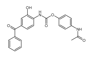 4-acetamidophenyl N-(4-benzoyl-2-hydroxyphenyl)carbamate Structure