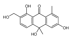 1,6,10-trihydroxy-2-(hydroxymethyl)-8,10-dimethylanthracen-9-one Structure
